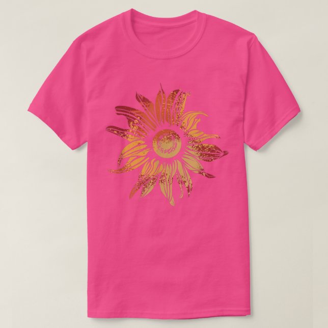 Retro Sonnenblumengarten - Vintage Sonnenblumen T-Shirt (Design vorne)
