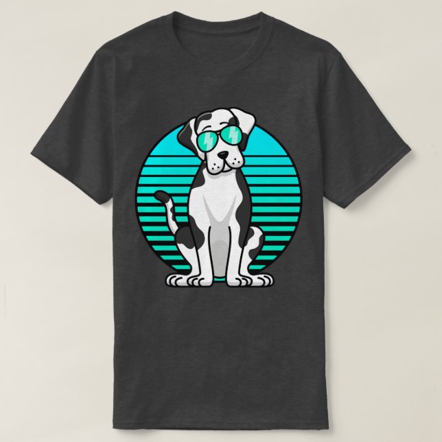 Retro Sonnenbrille Harlequin Great Dane Kinder Jun T-Shirt (Design vorne)