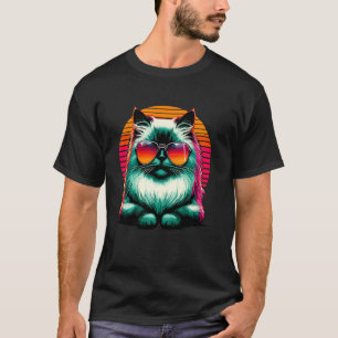 Retro-Sonnenbrille Himalaya-Katze Perser T-Shirt