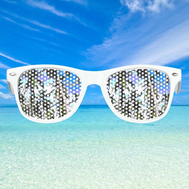Retro-Sonnenbrille mit tropischen Palmen Partybrille (Von Creator hochgeladen)