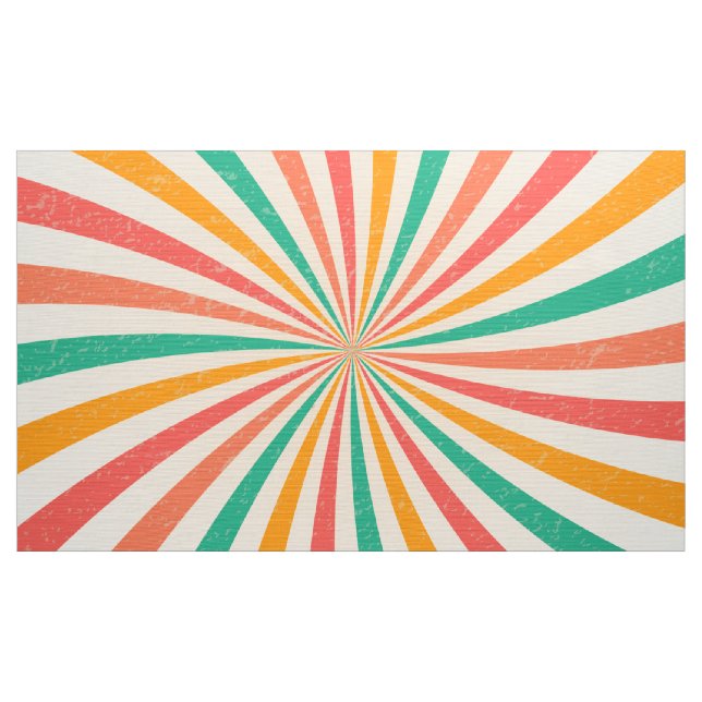 Retro Sonnendurchbruch des bunten Sommers Stoff (Yard (91,4 cm))