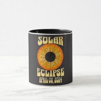 Retro-Sonnenfinsternis Gesamt Eclipse 8. April 202 Tasse