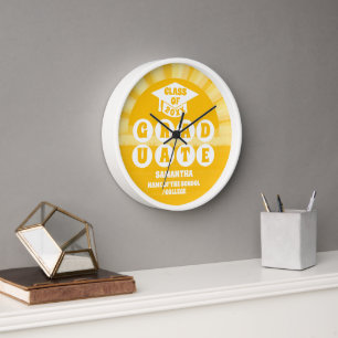 Retro-Sonnenschein-Abschlussfeier Uhr