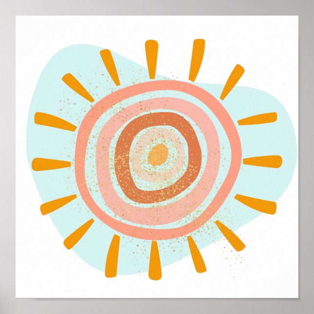 Retro-Sonnenschein, Poster (Vorne)