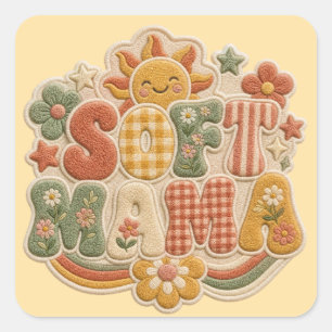 Retro-Sonnenschein Soft Mama PNG - Vintage Sticker
