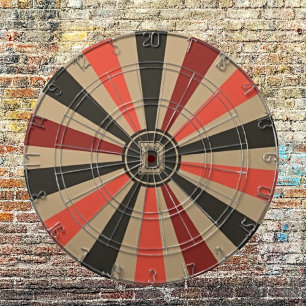 Retro-Sonnenstrahl-Monogramm-Dartboard mit individ Dartscheibe
