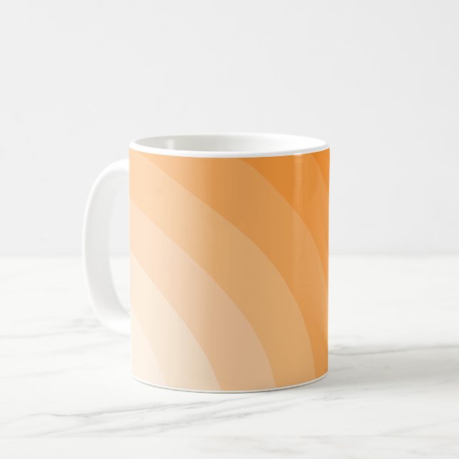Retro-Sonnenstrahl-Regenbogen Kaffeetasse (Vorderseite Links)