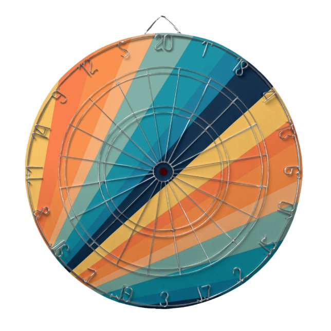 Retro-Sonnenstrahlen Dartscheibe (vorne)