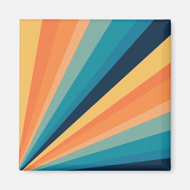 Retro-Sonnenstrahlen Magnet (Vorne)