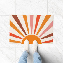 Retro-Sonnenstrahlen platzen Sonnenuntergang Orang