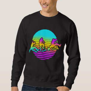 Retro-Sonnenstrahlen-Roller Stunt-Roller Sweatshirt