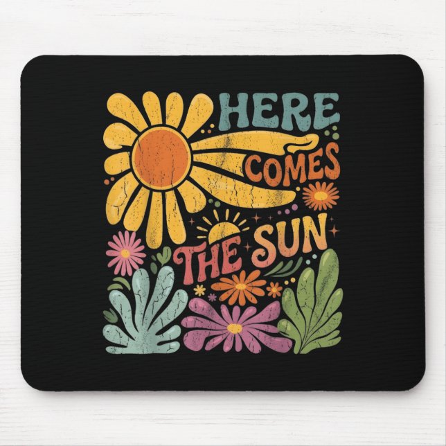 Retro-Sonnentage Sommer Strand Urlaub Geschenke Mousepad (Vorne)