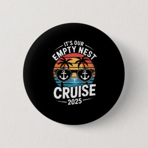 Retro Sonnenuntergang 2025 Unsere leere Nest-Kreuz Button