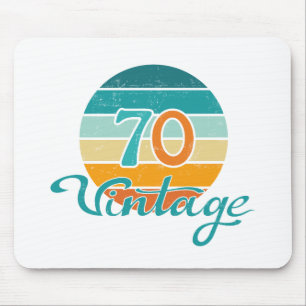 Retro Sonnenuntergang 70 Vintage abgenutzt Mousepad