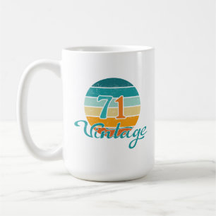 Retro-Sonnenuntergang 71 Vintage-Distressed Kaffeetasse