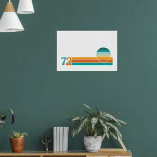 Retro-Sonnenuntergang 72 Poster