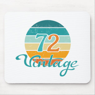 Retro-Sonnenuntergang 72 Vintage abgenutzt Mousepad