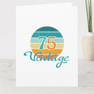 Retro-Sonnenuntergang 75 Vintage-Distressed Karte