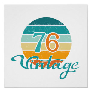 Retro-Sonnenuntergang 76 Vintage-Distressed Poster