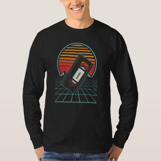 Retro Sonnenuntergang 80er 90er Jahre Vintage Vcr  T-Shirt
