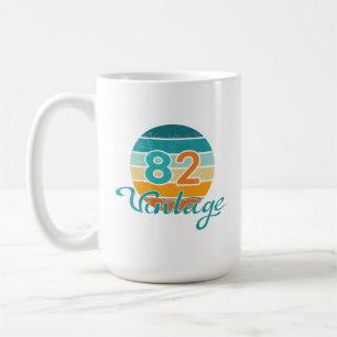 Retro Sonnenuntergang 82 Vintage abgenutzt Kaffeetasse