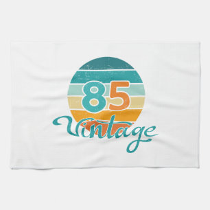 Retro-Sonnenuntergang 85 Vintage-Distressed Geschirrtuch