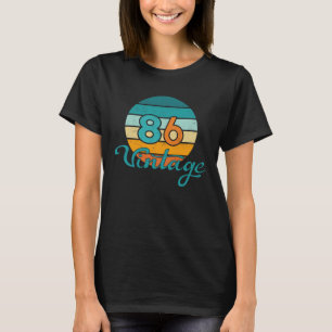 Retro-Sonnenuntergang 86 Vintage abgenutzt T-Shirt