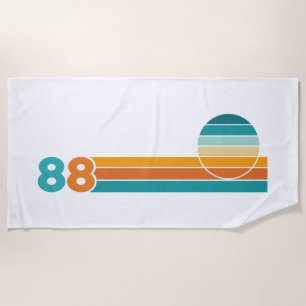 Retro Sonnenuntergang 88 Strandtuch