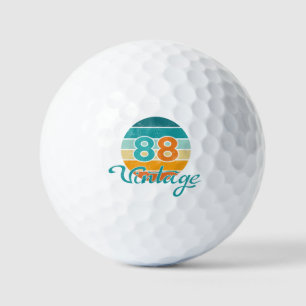 Retro-Sonnenuntergang 88 Vintage abgenutzt Golfball