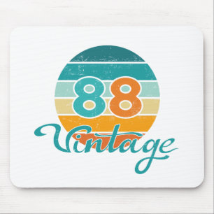 Retro Sonnenuntergang 88 Vintage abgenutzt Mousepad