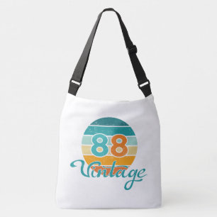 Retro Sonnenuntergang 88 Vintage abgenutzt Tragetaschen Mit Langen Trägern