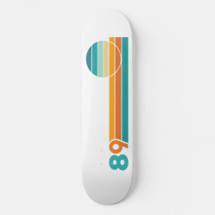Retro Sonnenuntergang 89 Strandtuch Skateboard