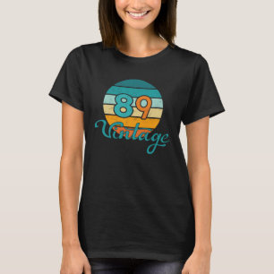 Retro-Sonnenuntergang 89 Vintage abgenutzt T-Shirt