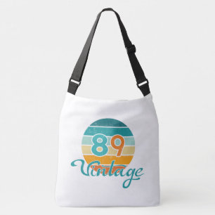Retro Sonnenuntergang 89 Vintage abgenutzt Tragetaschen Mit Langen Trägern