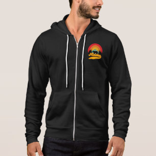 Retro Sonnenuntergang Alaska Juneau Bär Berge Wild Hoodie