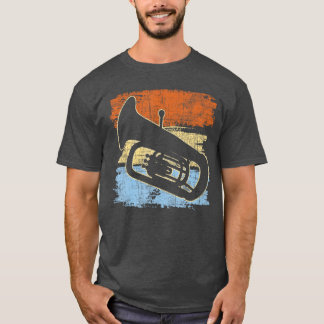 Retro-Sonnenuntergang-Bariton-Marching-Band-Leiter T-Shirt