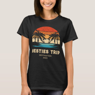 Retro Sonnenuntergang Besties - Paradies für Klett T-Shirt