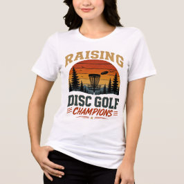 Retro-Sonnenuntergang-Design für Disc-Golf-Champio Tri-Blend Shirt