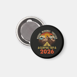 Retro-Sonnenuntergang-Familien-Camping-Trip 2026 Magnet