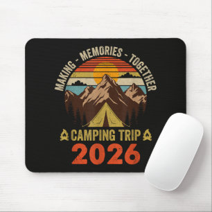 Retro Sonnenuntergang Familien-Camping-Trip 2026 p Mousepad