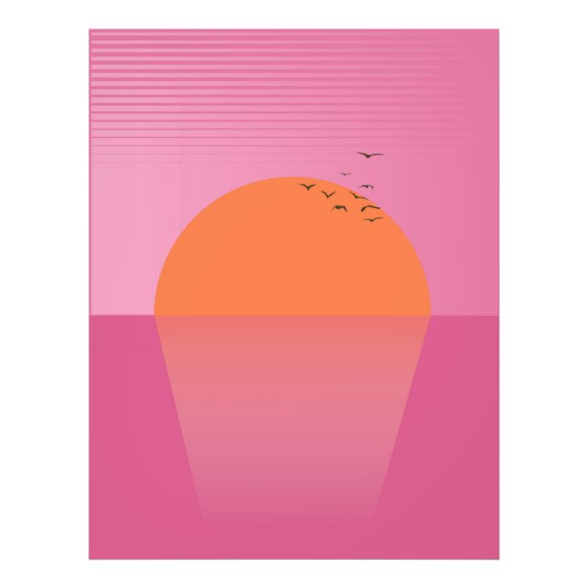 Retro Sonnenuntergang Fotodruck (Vorne)