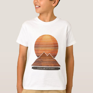 Retro-Sonnenuntergang für Kinder "Catch Me At Suns T-Shirt