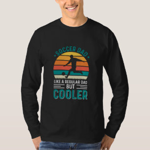 Retro Sonnenuntergang Fußball-Vater T-Shirt