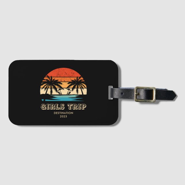 Retro Sonnenuntergang Giro del Malcantone Gepäckanhänger (Vorderseite (Horizontal))