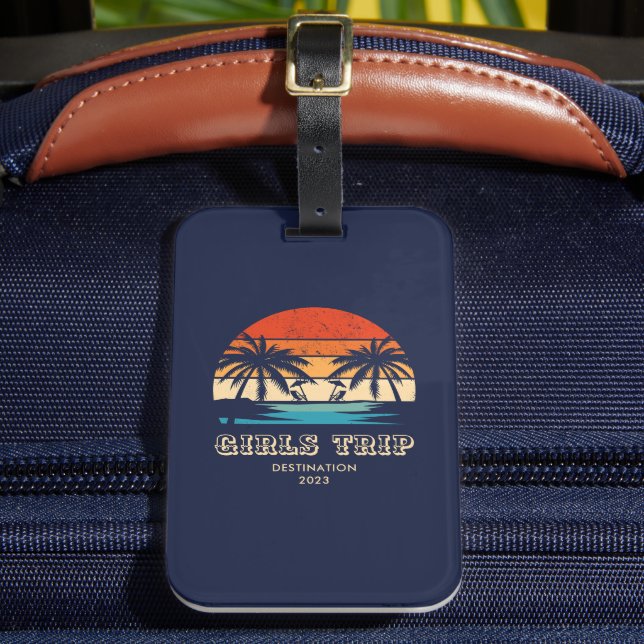 Retro Sonnenuntergang Giro del Malcantone Gepäckanhänger (Vorderseite Insitu 2)