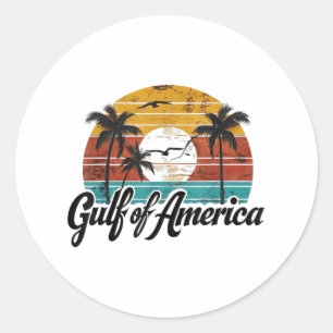 Retro Sonnenuntergang Golf von USA Amerika 2025 St Runder Aufkleber