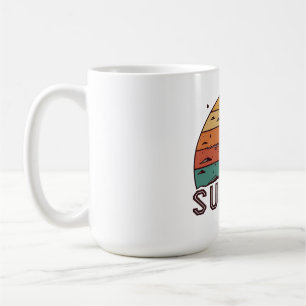 Retro-Sonnenuntergang-Horizont-Grafik-Tasse Kaffeetasse