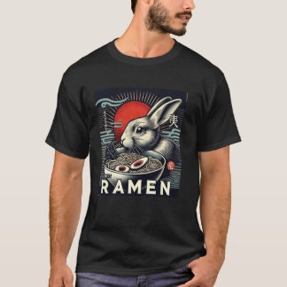 Retro Sonnenuntergang Japanische Kunst Wildtier Nu T-Shirt