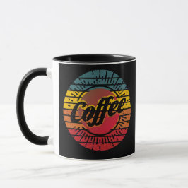 Retro Sonnenuntergang Kaffee personifiziert mug Tasse