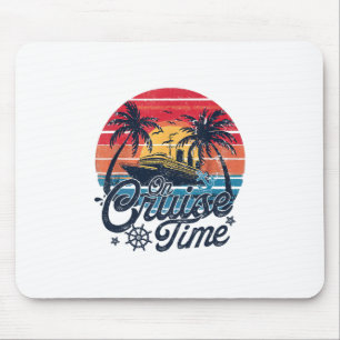 Retro-Sonnenuntergang-Kreuzfahrt auf Kreuzfahrtzei Mousepad